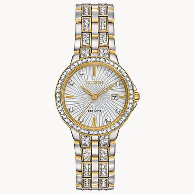 Silhouette Crystal - Ladies Eco-Drive Sparkle Dimaond Watch Silhouette Crystal - Ladies Eco-Drive Sparkle Dimaond Watch